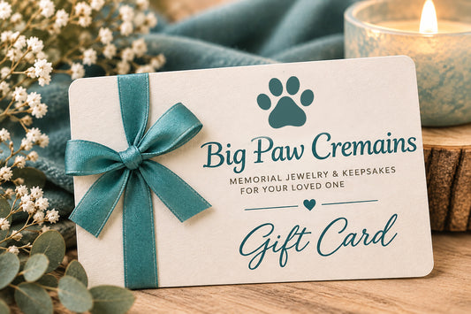 Big Paw Cremains Gift Card